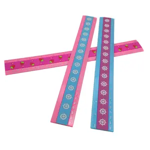 Tùy chỉnh 12 inch 30 cm Nhựa Thước Với Mềm PVC Strip Trang Trí