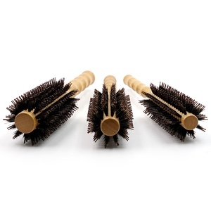 Di alta Qualità Antistatico Ricci Cura Dei Capelli Pettine Setole di Cinghiale Salon Casa Rullo della Spazzola di Legno Rotondo Zucca Manico Spazzola Per Capelli - Product Image 4