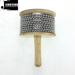 Usine Jingying, grossiste spécialisée dans la fabrication d'instruments <span class=keywords><strong>de</strong></span> percussion Cabasa à manche en bois et billes en fer - Product Image 2