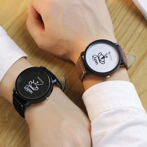 Offre spéciale, jolie montre à Quartz de Couple de Style Simple, montres de poignet d'amoureux OEM pour la saint-valentin, cadeau de bracelet en cuir - Product Image 6