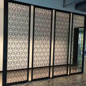 ที่กำหนดเองการออกแบบสแตนเลสฮอลล์<span class=keywords><strong>divider</strong></span> 3Dตกแต่งร้านอาหารกรุผนัง - Product Image 1