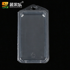 Hộp đựng thảo mộc nhựa hình chữ nhật, cấp thực phẩm, chất liệu PET trong suốt, kiểu vỏ sò, có móc treo - Product Image 3