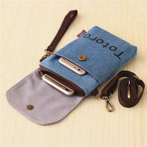 Fashion Simple Lightweight Cute Lady Multi Pattern Cartoon Horizontal Tote Sling Mobile Phone Small Denim Cotton Cloth <strong>Bag</strong> - Product Image 5