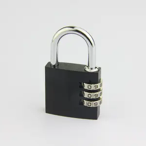 Hot sale new safety padlock three-digit outdoor light luggage lock aluminum combination lock high quality