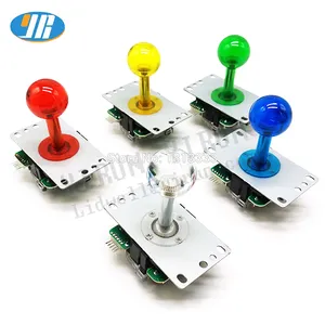 Arcade Joystick SANWA Joystick With Clear Ball Top Round Gate 5Pin PCB Board 4 Way 8 Way Stick For Zero Delay Arcade