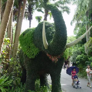 Designs großhandel alle arten von zierpflanzen grün elefanten künstliche topiary