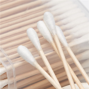 200 pièces Qtps stérile bébé En Bois coton-tige Qtips tampons de coton - Product Image 3