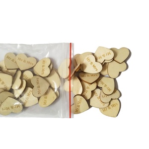 Colore del legno originale "<span class=keywords><strong>MR</strong></span> & MRS" cuori a forma di Laser taglio ornamenti in legno eco-friendly appesa a parete per l'artigianato della vernice - Product Image 5