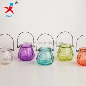 Treo Thủy Tinh Dưa Tealight Lồng Đèn Nến Chủ Với Dây Xử Lý