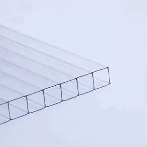 Günstige Transparent Polycarbonat Hohl Blatt für Landwirtschaft Gewächshaus Dachfenster