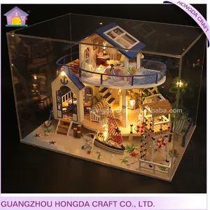 Fabrika doğrudan tedarik guangzhou oyuncak ahşap bebek evi planları