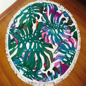 Asciugamano e borsa da spiaggia rotondi in microfibra all'ingrosso personalizzati più venduti a buon mercato di alta qualità <span class=keywords><strong>con</strong></span> nappa - Product Image 3