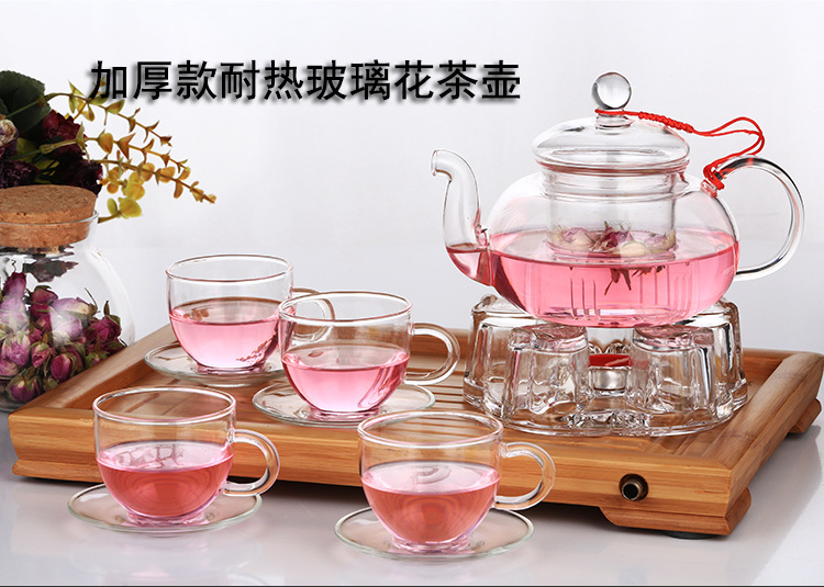 Eco-friendly transparent coffee pot heat resistant glass teapot
