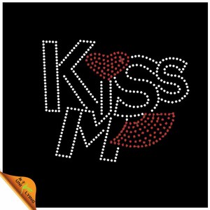 utilizado para las camisetas Kiss Me Plantilla Rhinestone Fabricante - Product Image 1
