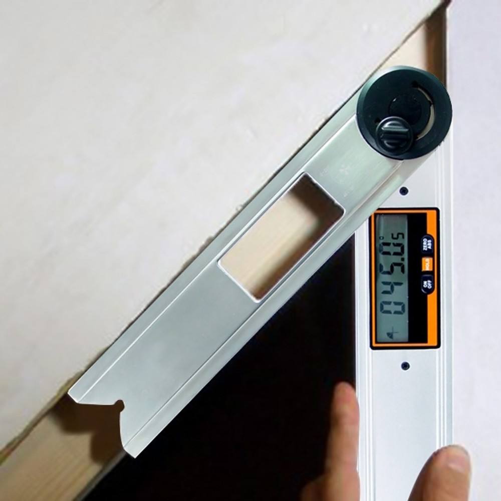 Digital Angle Finder Goniometro, 0-360 ° Calibro Digitale Angolare Con Bolla Di Livello, In Lega Di Alluminio LCD Angolo Strumento Di Misura Per La Lavorazione Del Legno - Foto 4