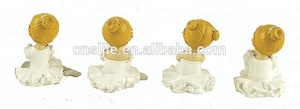 4 pz/set in resina Ballerina ragazza scultura in miniatura statuette angeli figure di fata ornamenti da scrivania figurina artigianato - Product Image 3