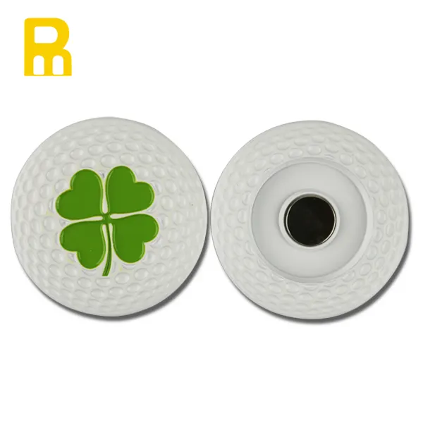 Regali promozionali del casinò di metallo bianco indicatore della sfera di golf di colore titolare di golf poker chips magnete