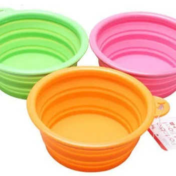 Customized Food Grade Foldable Silicone Dog Dishes