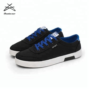 Zapatos informales de lona para <span class=keywords><strong>hombre</strong></span>, zapatillas masculinas de diseño, en color negro - Product Image 4