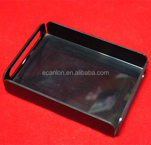 Khay đựng thức ăn tròn bằng acrylic màu đen có tay cầm, khay đựng thức ăn tròn bằng nhựa acrylic - Product Image 6