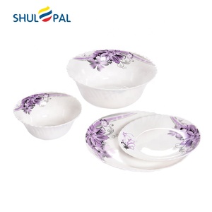 Shulopal all'ingrosso piatti Set stoviglie opalino vetro 19 pz stoviglie in ceramica Set da tavola - Product Image 4