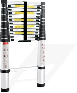 3.8m Aluminium <strong>Telescopic</strong> <strong>Ladders</strong> - Product Image 2