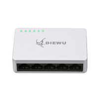 Commutateur Ethernet LAN non géré 5 ports 10/100 Mbps DIEWU Factory