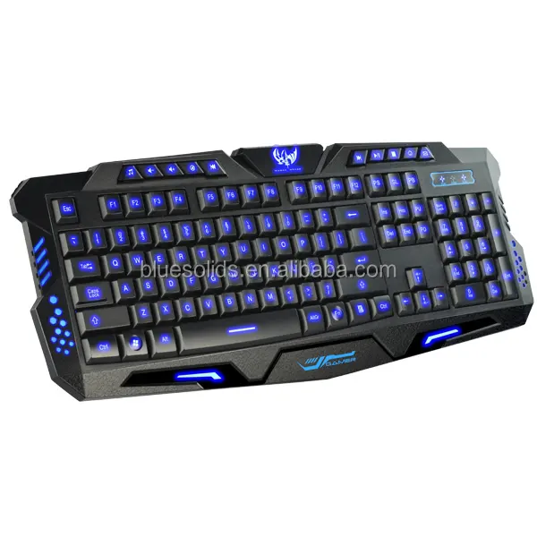 Struttura impermeabile USB Wired Retroilluminazione LED Illuminated Gaming Keyboard Tastiera <span class=keywords><strong>QWERTY</strong></span> Layout di Tastiera ABNT