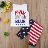 Clothing 4th Of July Nice Girl Clothing For Independence Day With American Flag Baby Girl Clothes 4th Of July Outfit Patriotic