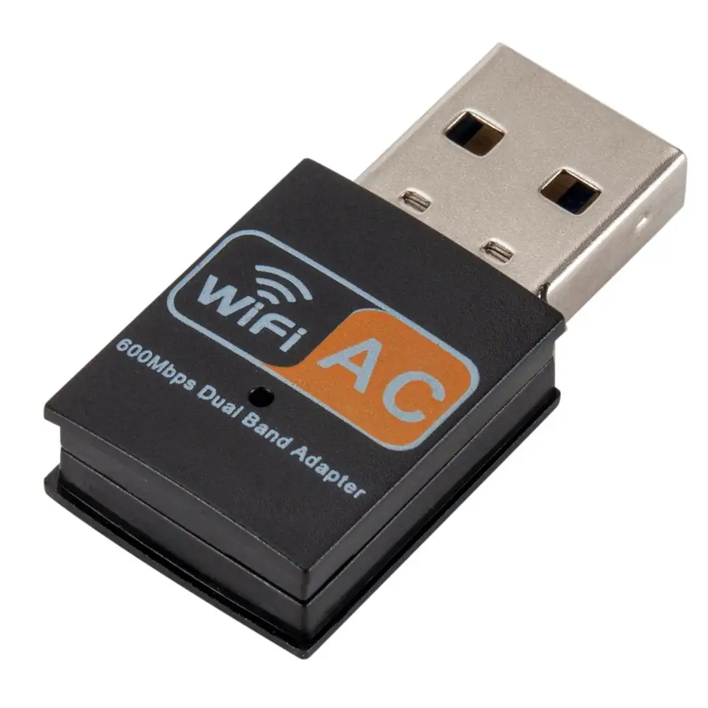 Adaptateur USB sans fil 600Mbps, carte réseau d'antenne, 2.4, 5Ghz, récepteur Ethernet Lan