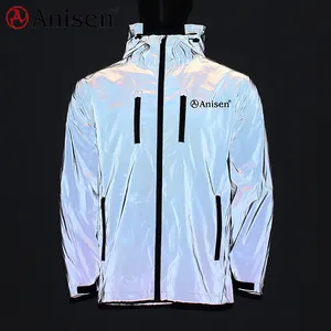 freddo custom giacche Suppliers-2021 moda fresco in esecuzione equitazione giacca a vento 3m tessuto riflettente giacca giacca riflettente personalizzato