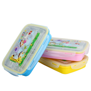 Lonchera Infantil de Acero Inoxidable, Hermética, con Tapa de Plástico Ecológica, Conserva la Frescura, Contenedor de Almacenamiento de Alimentos para Bebés - Product Image 3