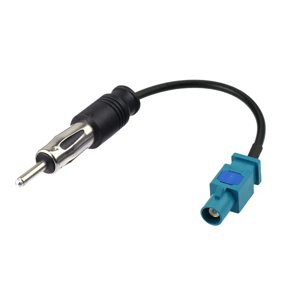 Универсальный автомобильный стерео FM AM адаптер RG174 коаксиальный кабель Fakra to DIN автомобильный стерео аудио-радио кабель