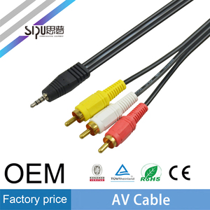 SIPU cable de audio de vídeo de <span class=keywords><strong>precio</strong></span> de fábrica para dvd al por mayor macho a 3rca macho Av y cables de altavoz - Product Image 5