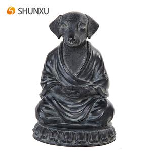 Estatua de Perro <span class=keywords><strong>Monje</strong></span> de Resina Shunxu, Figura Zen de Animal, Escultura de Meditación, Proveedor Mayorista - Product Image 1