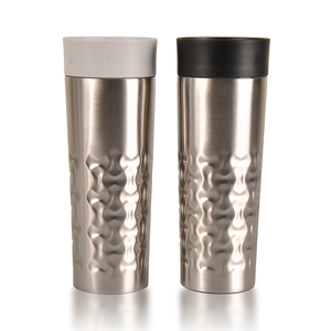 Caliente <span class=keywords><strong>doble</strong></span> pared al vacío de acero inoxidable taza de viaje withfront tapa abierta y el patrón de perforación en el cuerpo - Product Image 1