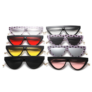 19032 Superhot Eyewear 2019 شقة الأعلى القط العين النظارات الشمسية النساء ريترو خمر منقطة النظارات - Product Image 4