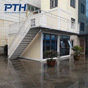PTH 2-층 modular container 집 office 및 휴대용 (gorilla glass) 미. 팅 룸