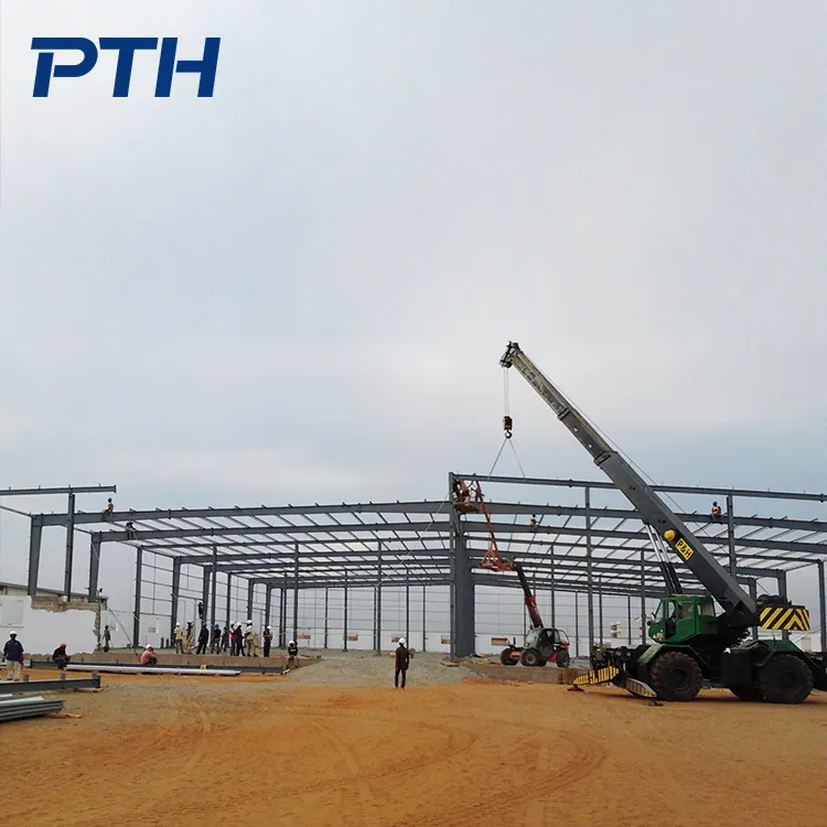 Senegal 3000sqm large span factory project warehouse prefab steel structure