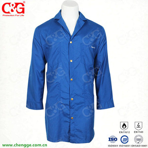 Bata de laboratorio Nomex, Azul Real, resistente al fuego - Product Image 2