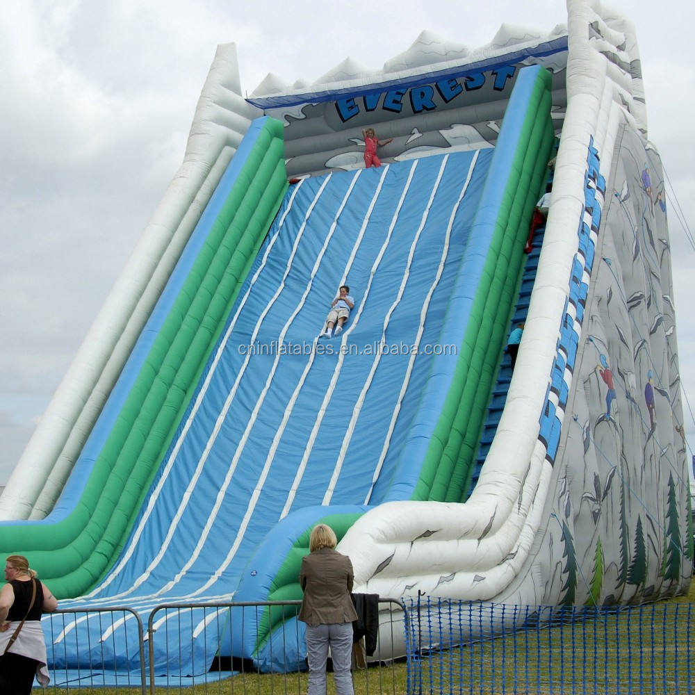 Tobogán inflable gigante para adultos y niños, Tobogán seco