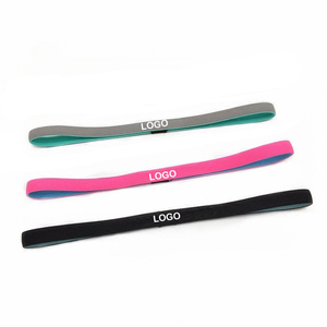 Bandeau de sport en silicone personnalisé avec logo, antidérapant, pour hommes et femmes, pour le yoga, l'exercice, la course à pied, avec anneau - Product Image 2