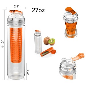Nueva Botella de Agua Infusor Fruta Infusión Bpa Beber Jugo Botella tritan deportes botella con filtro de frutas - Product Image 2