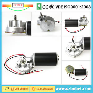 محرك تروس حلزوني تيار مستمر 12 فولت 24 فولت 120 واط 8.0 نيوتن متر مع مفتاح قفل ذاتي يعمل بالفرشاة لعربات الجولف الكهربائية ومحرك تغذية الورق السلكي - Product Image 2