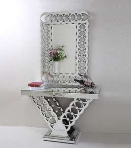 Console a specchio in cristallo moderno <span class=keywords><strong>con</strong></span> specchio a <span class=keywords><strong>parete</strong></span> mobili per uso alberghiero - Product Image 1