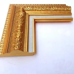 Hot Sale Gold Modern Decorative Photo Frame Customizable Size Made Of Wood Metal And PS Materials With Logo Gift Box