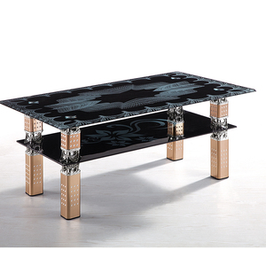 Chinese Designed Modern <strong>Round</strong> Wrought Iron Simple Modern <strong>Small</strong> Apartment Living Room Tempered <strong>Glass</strong> Coffee <strong>Table</strong> - Product Image 4