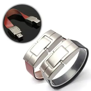 Clé Usb en cuir et métal, vente en gros, unités, bâton à mémoire de forme, Logo gravé OEM, Gadgets, meilleure vente