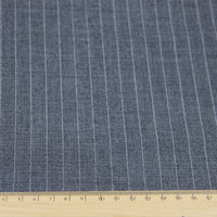 Tissu en tweed 100 % laine peignée à rayures italiennes, antistatique, poids moyen, teint en fil, pour costumes et vestes de filles et de garçons - Vente en gros