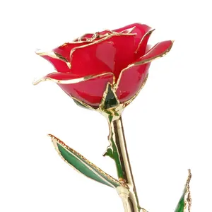 Wholesale Gold Real Rose 24k Gold Plated Real Natural Rose For Valentine's Day And Christmas Gifts